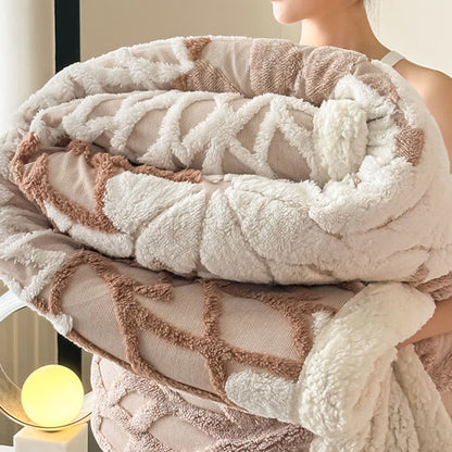Ownkoti Floral-inspired Jacquard Sherpa Blanket - image 9