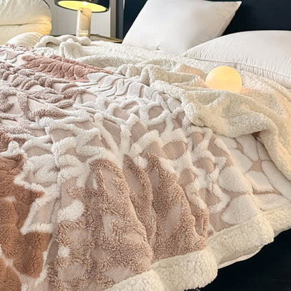 Ownkoti Floral-inspired Jacquard Sherpa Blanket - image 2