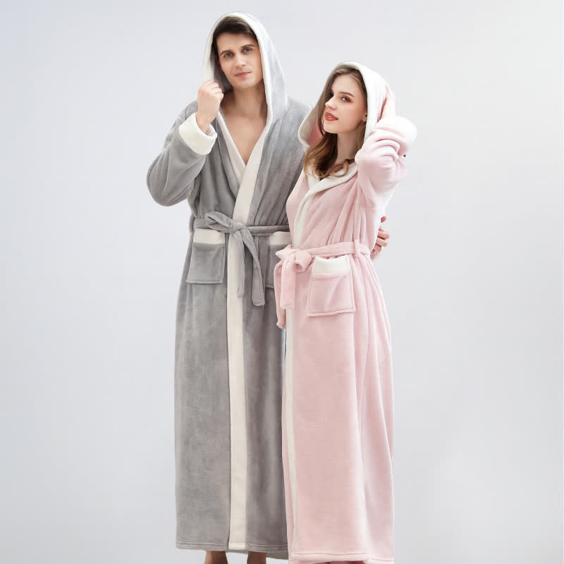 Ownkoti Unisex Fleece Plush Warm Hooded Robe - image 1