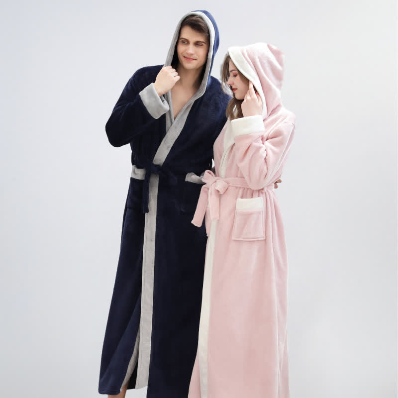 Ownkoti Unisex Fleece Plush Warm Hooded Robe - image 0