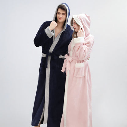 Ownkoti Unisex Fleece Plush Warm Hooded Robe - image 0