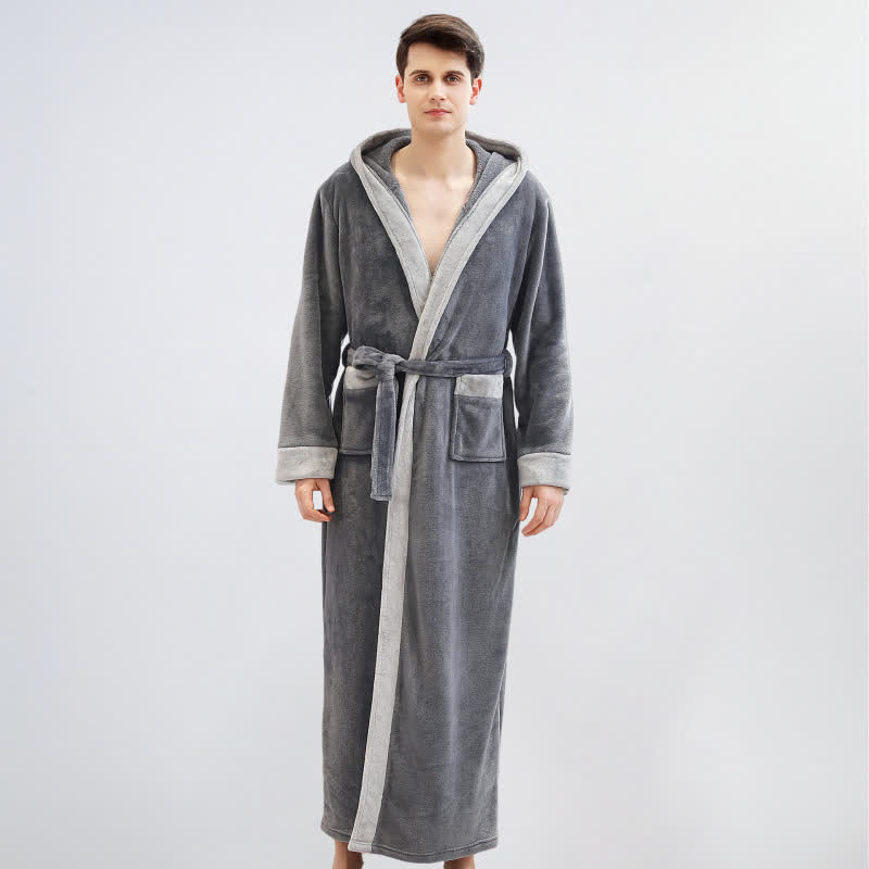 Ownkoti Unisex Fleece Plush Warm Hooded Robe - image 8