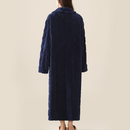 Ownkoti Diamond Textured Zip-Up Plush Robe - image 9