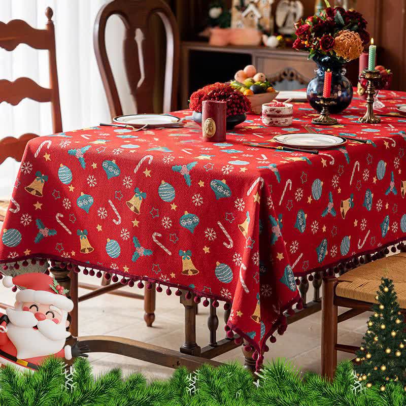 Ownkoti Jingle Bell Print Christmas Tablecloth - image 3