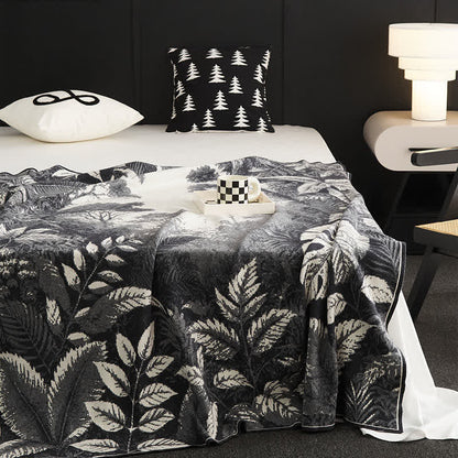 Ownkoti Jacquard Retro Multi-functional Throw Blanket - Gray - 51" x 71" - image 5