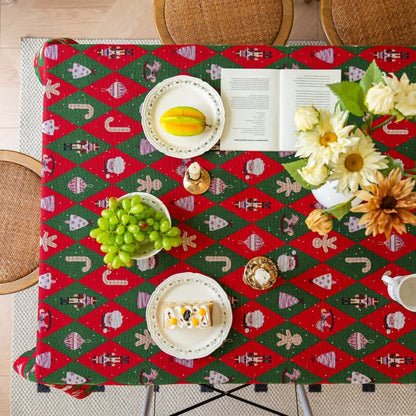 Ownkoti Christmas Inspired Diamond Plaid Tablecloth - image 1