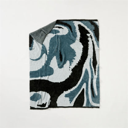 Ownkoti Abstract Art Shaggy Cozy Throw Blanket - image 5