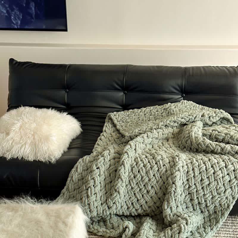 Ownkoti Chunky Knit Hand-Woven Throw Blanket - image 27