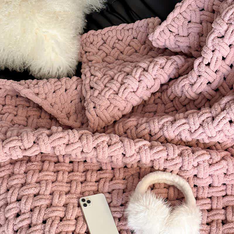 Ownkoti Chunky Knit Hand-Woven Throw Blanket - image 11