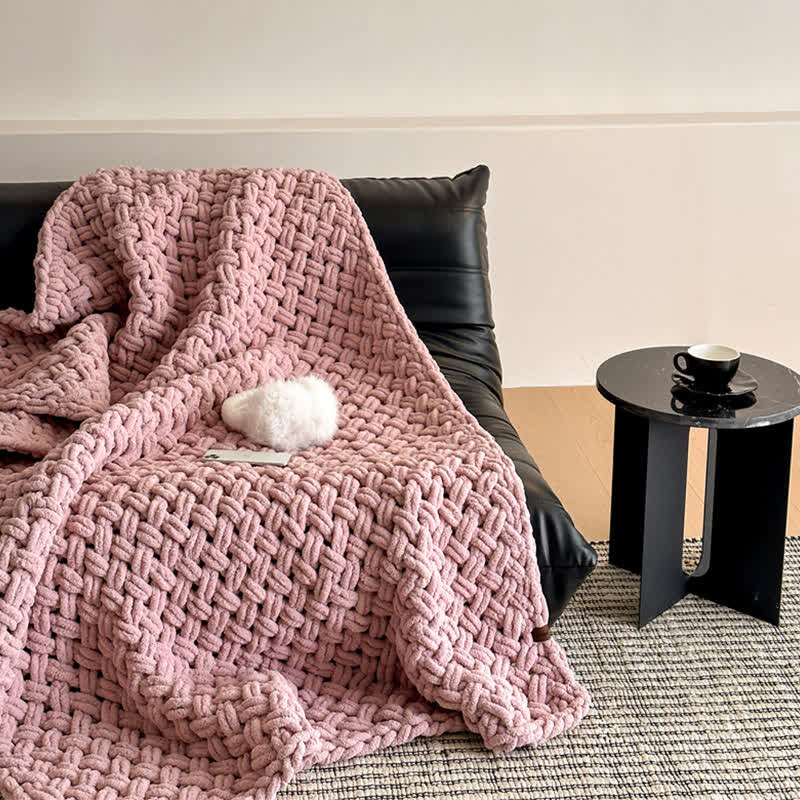 Ownkoti Chunky Knit Hand-Woven Throw Blanket - image 9