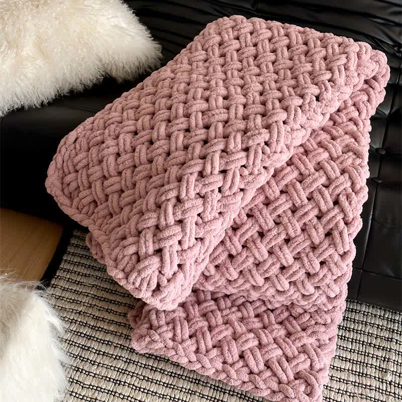 Ownkoti Chunky Knit Hand-Woven Throw Blanket - image 8