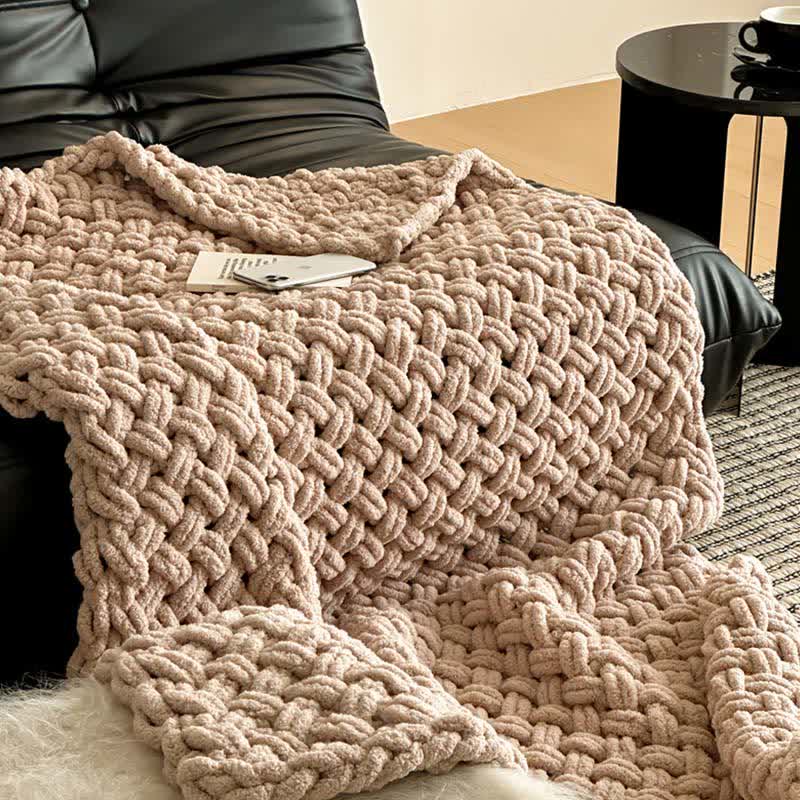 Ownkoti Chunky Knit Hand-Woven Throw Blanket - image 33