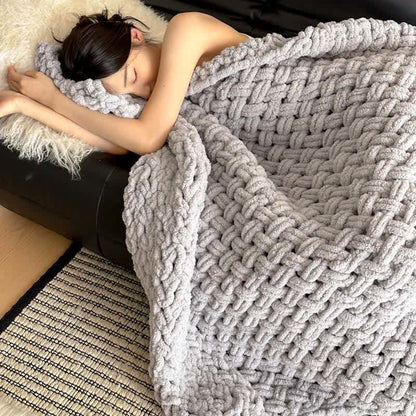 Ownkoti Chunky Knit Hand-Woven Throw Blanket - image 16