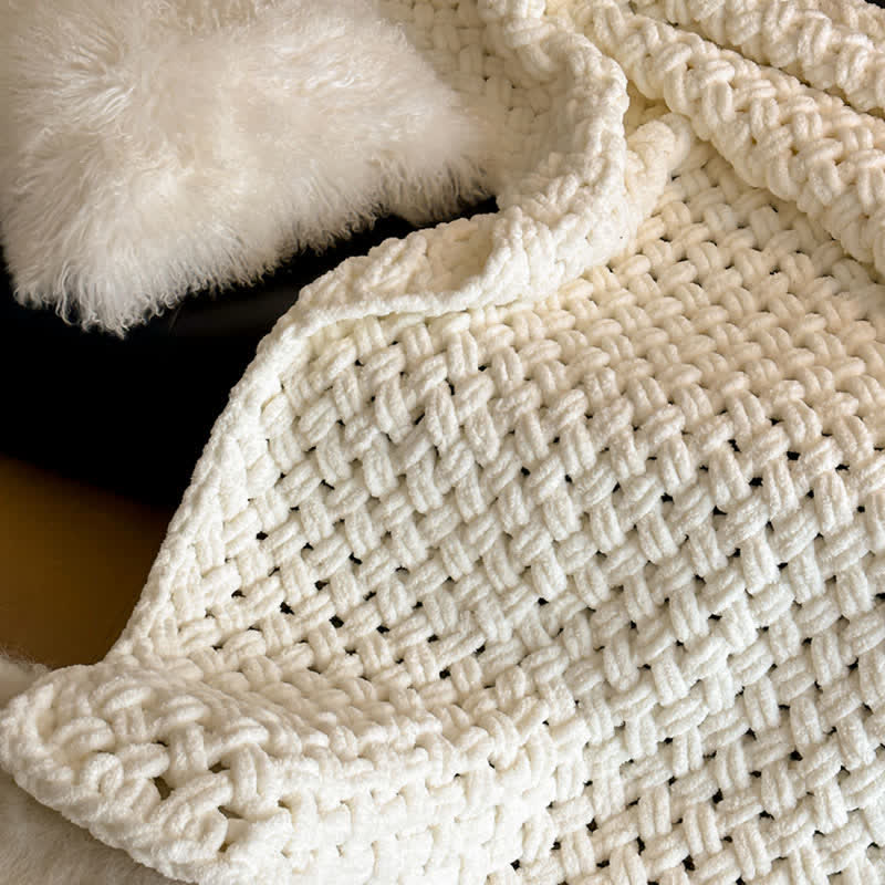 Ownkoti Chunky Knit Hand-Woven Throw Blanket - image 4