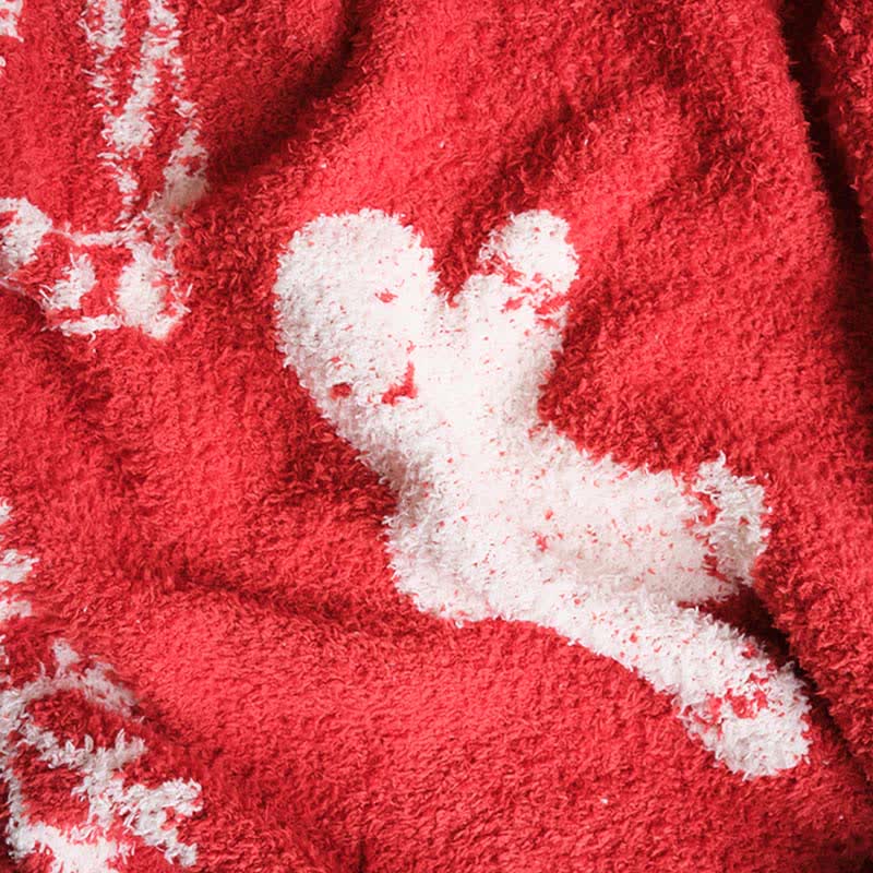 Ownkoti Christmas Gingerbread Man Knit Throw Blanket - image 4