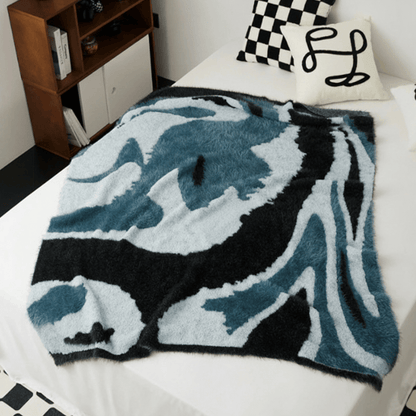 Ownkoti Abstract Art Shaggy Cozy Throw Blanket - image 2