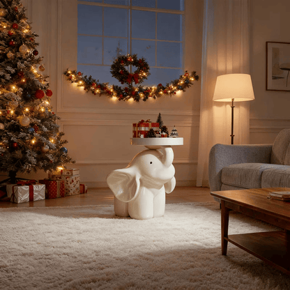 Ownkoti Elephant Base Side Table With Tray - image 3