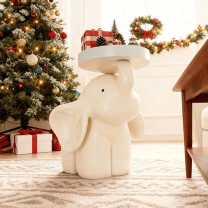 Ownkoti Elephant Base Side Table With Tray - image 1