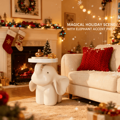 Ownkoti Elephant Base Side Table With Tray - image 2