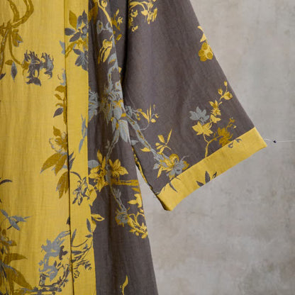 Ownkoti Vintage Floral Leaf Cotton Kimono Robe - image 5