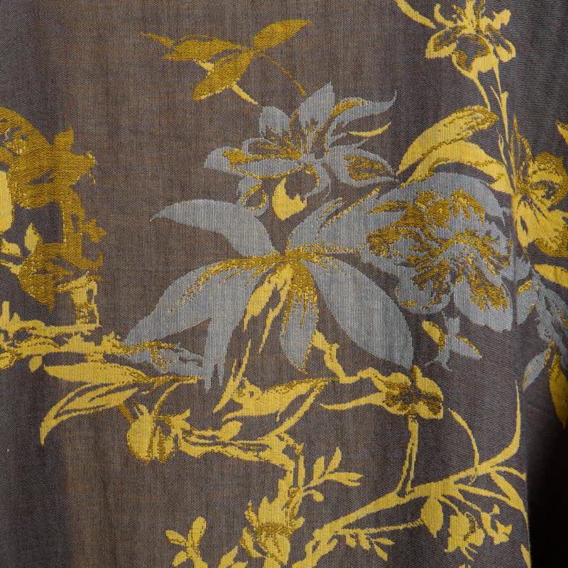 Ownkoti Vintage Floral Leaf Cotton Kimono Robe - image 6