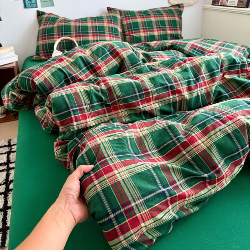 Ownkoti Classic Plaid Cotton Bedding Set - image 26