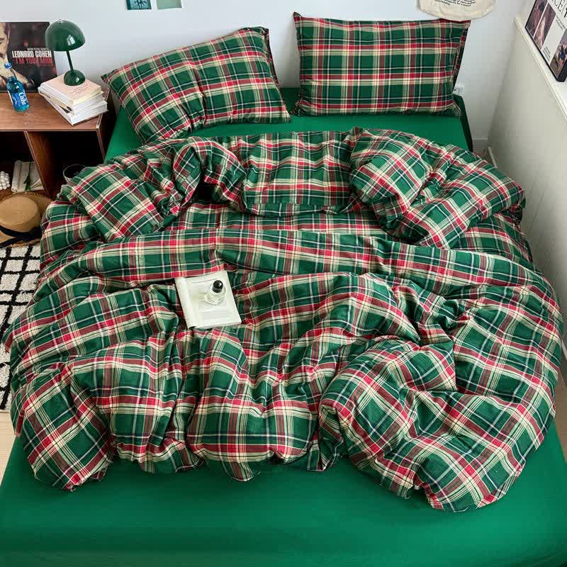 Ownkoti Classic Plaid Cotton Bedding Set - image 2
