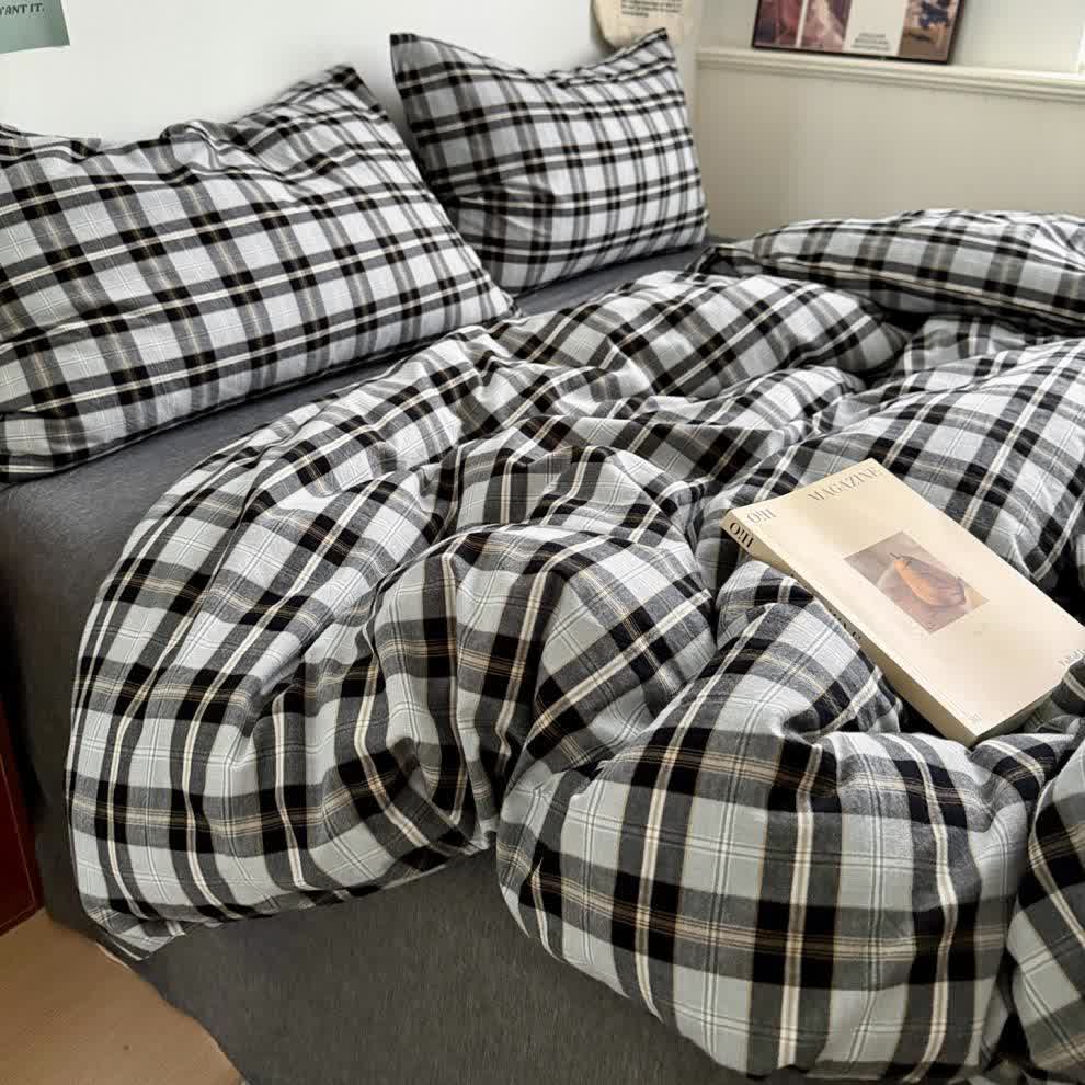 Ownkoti Classic Plaid Cotton Bedding Set - image 4