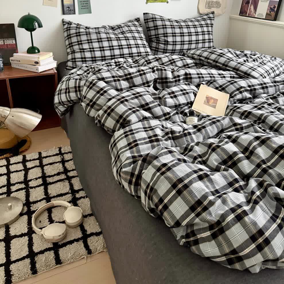 Ownkoti Classic Plaid Cotton Bedding Set - image 3