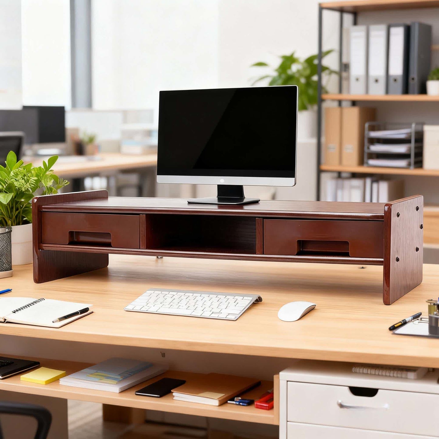 Ownkoti Computer Monitor Stand Riser Desk Organizer - image 4