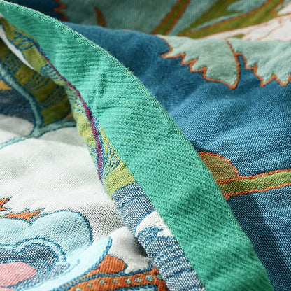 Ownkoti Floral Leaf Jacquard Cotton Gauze Quilt - image 6