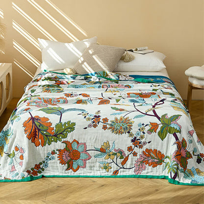 Ownkoti Floral Leaf Jacquard Cotton Gauze Quilt - image 1