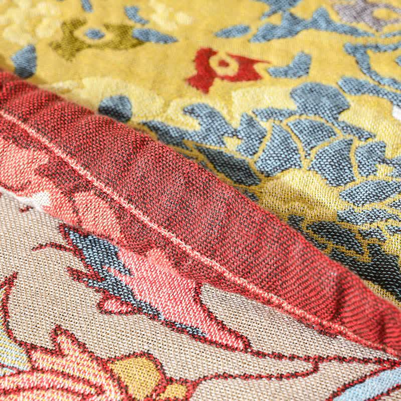 Ownkoti Retro Red Floral Jacquard Cotton Quilt - image 5