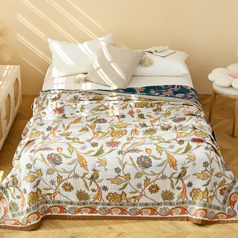 Ownkoti Pastoral Style Leaf Cotton Gauze Quilt - image 1