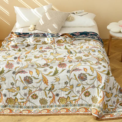 Ownkoti Pastoral Style Leaf Cotton Gauze Quilt - image 2