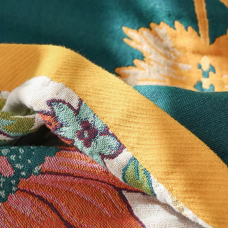 Ownkoti Retro Blooming Flower Cotton Gauze Quilt - image 6