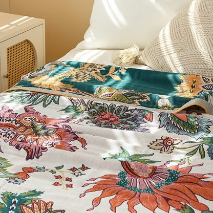 Ownkoti Retro Blooming Flower Cotton Gauze Quilt - image 4