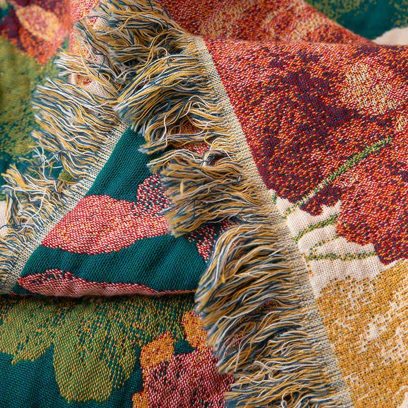 Ownkoti Luxurious Floral Cotton Gauze Tassel Quilt - image 5