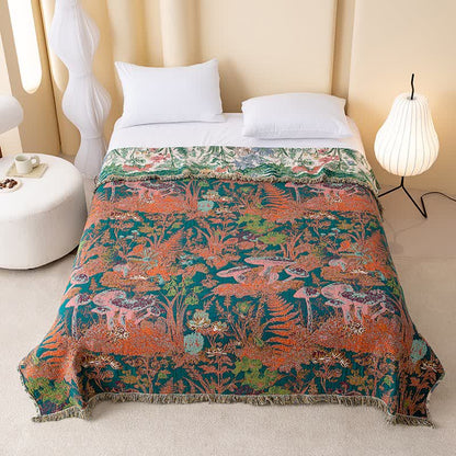 Ownkoti Mushroom Forest Cotton Gauze Tassel Quilt - image 1