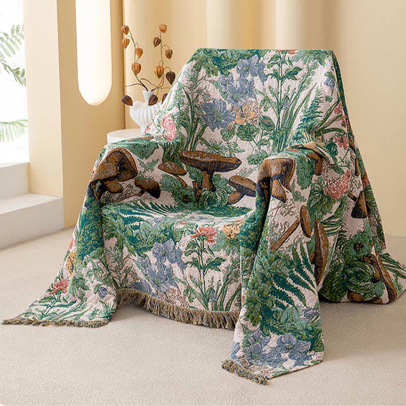 Ownkoti Mushroom Forest Cotton Gauze Tassel Quilt - image 3