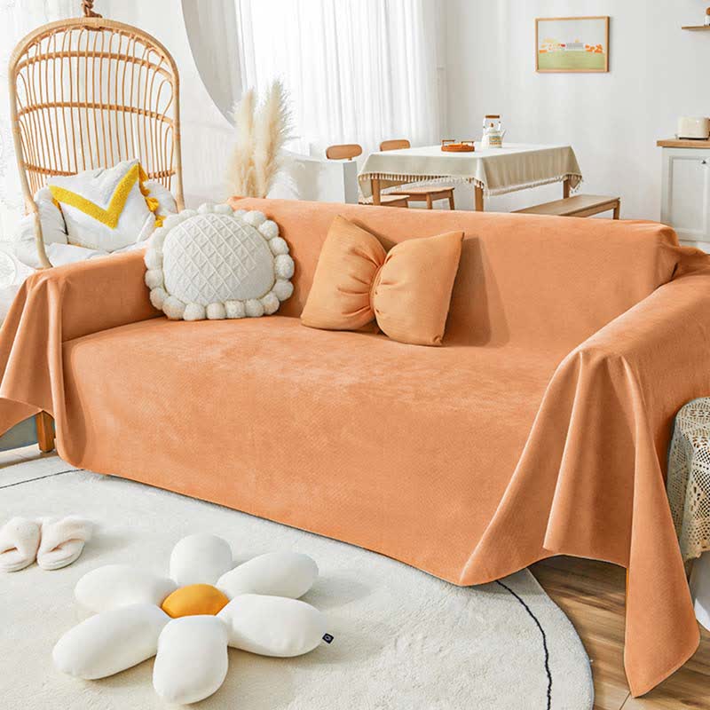 Ownkoti Pure Color Waterproof Pet Couch Cover - Orange - 71" x 165" - image 7