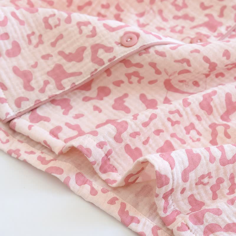 Ownkoti Soft-Tone Leopard Print Cotton Loungewear Set - image 6