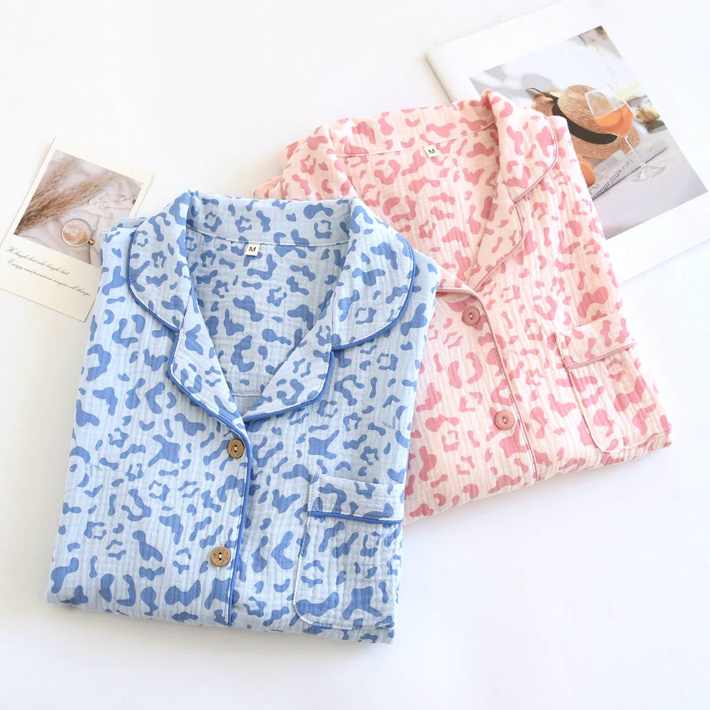 Ownkoti Soft-Tone Leopard Print Cotton Loungewear Set - image 1