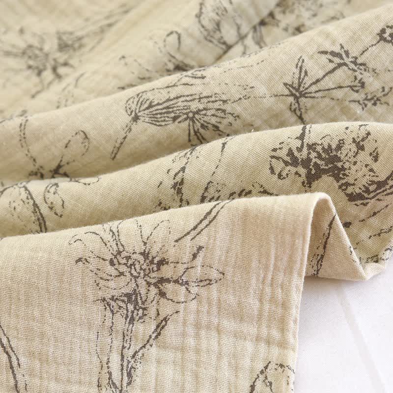 Ownkoti Elegant Vintage Floral Cotton Loungewear Set - image 9