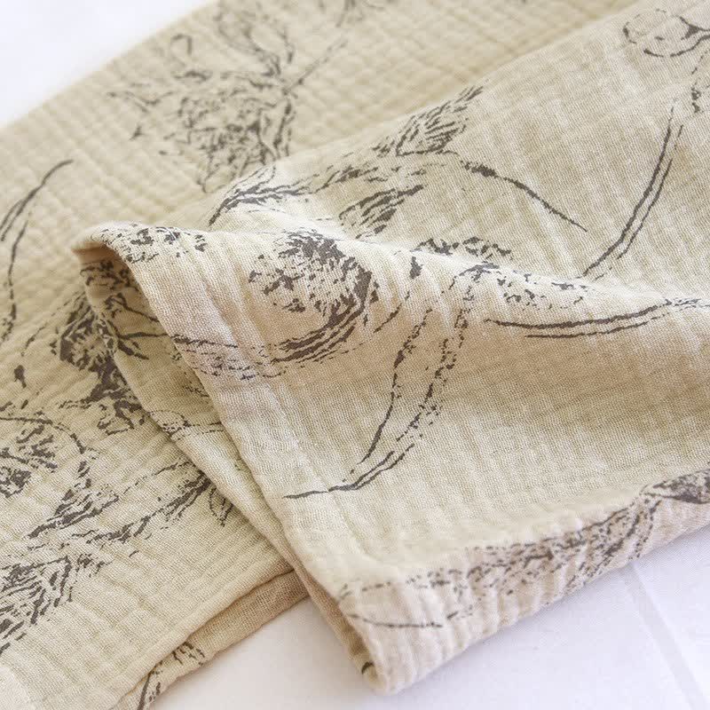 Ownkoti Elegant Vintage Floral Cotton Loungewear Set - image 15