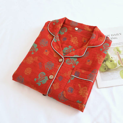 Ownkoti Vintage Blessing Print Cotton Loungewear Set - image 1