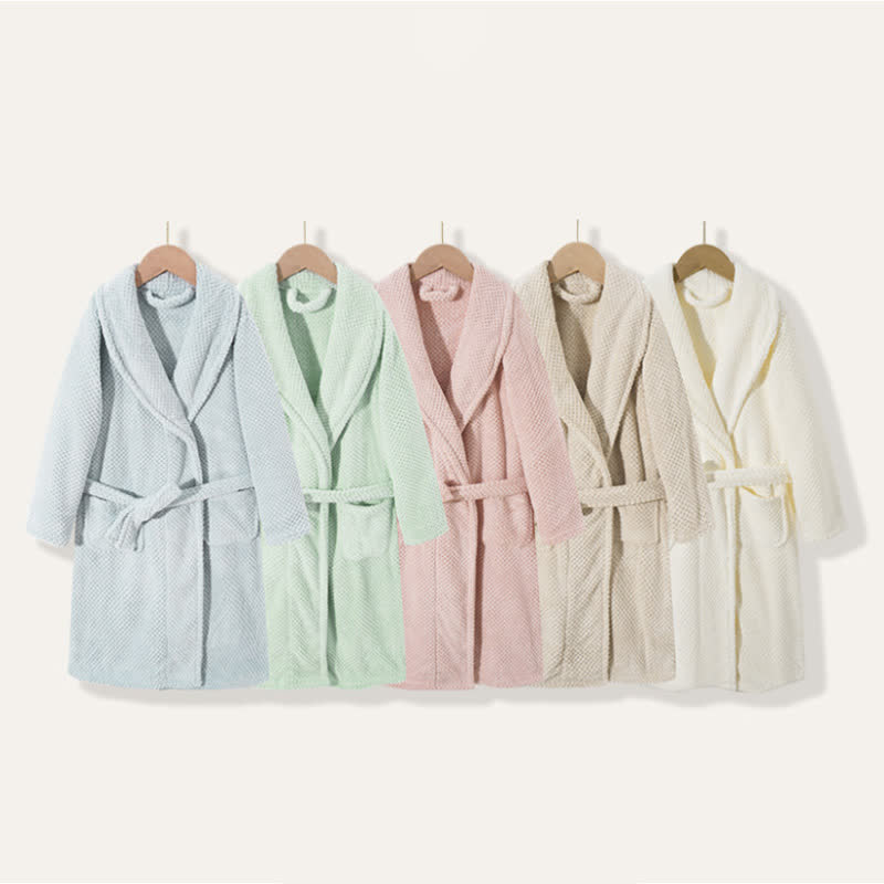 Ownkoti Simple Solid Plush Warm Child Robe - image 0