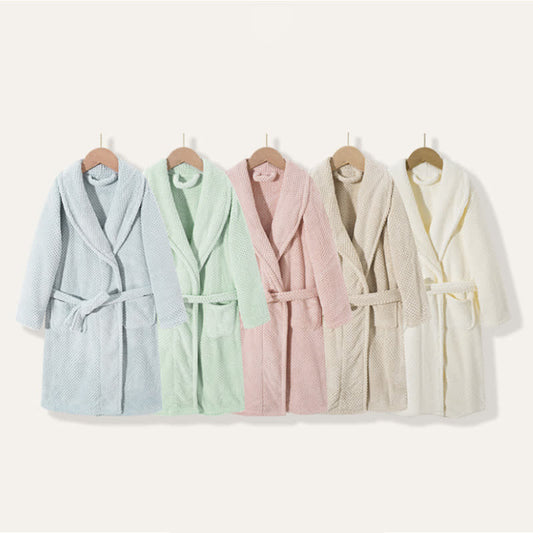 Ownkoti Simple Solid Plush Warm Child Robe - image 0