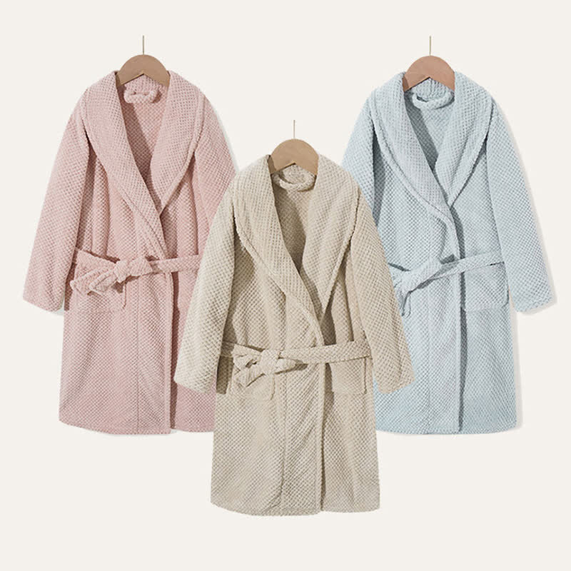 Ownkoti Simple Solid Plush Warm Child Robe - image 1