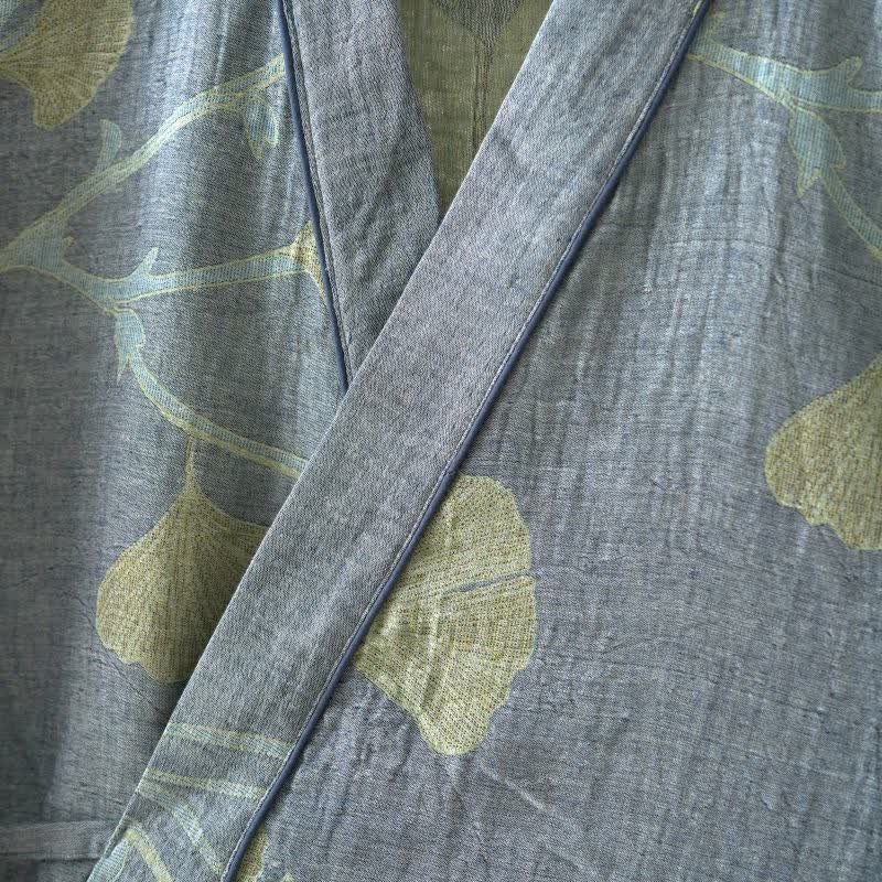 Ownkoti Ginkgo Leaf Organic Cotton Kimono Loungewear - image 3